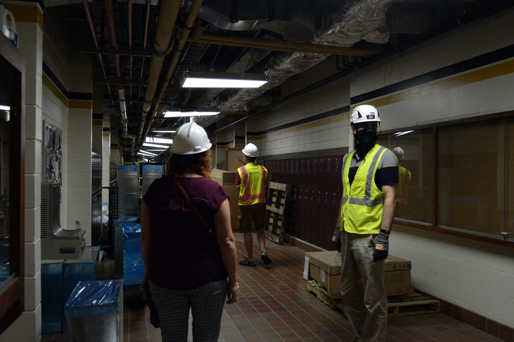 Baraboo middle school construction tour, June 23, 2020